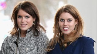 Princess Beatrice and Princess Eugenie arrive to call on Minister David McAllister of Lower Saxony