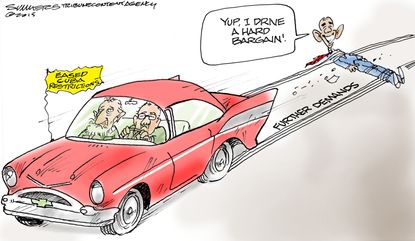 Obama cartoon World Cuba