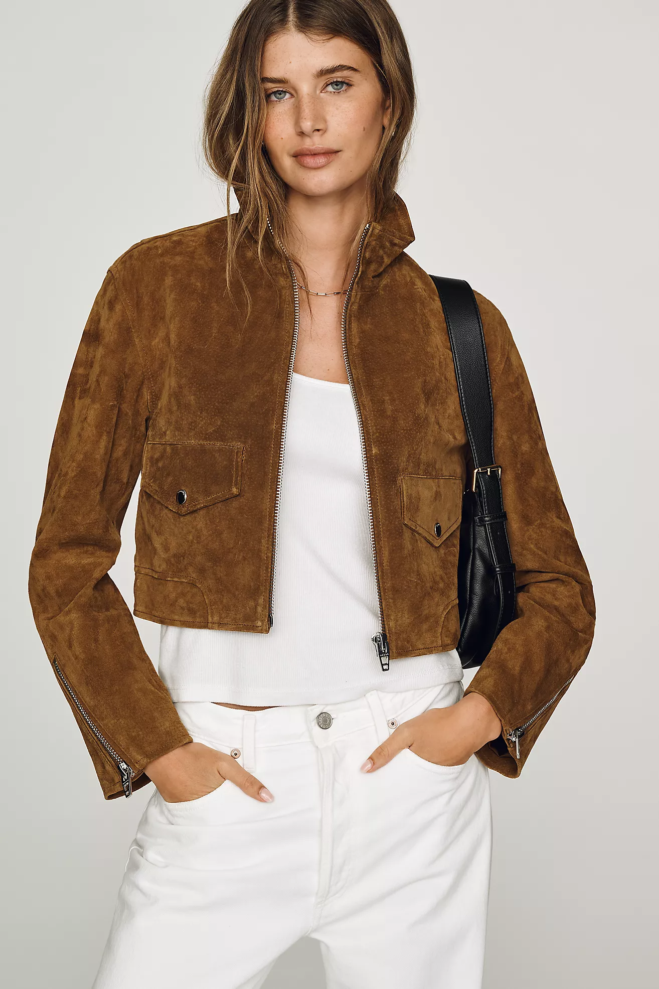 Blanknyc Suede Cropped Jacket