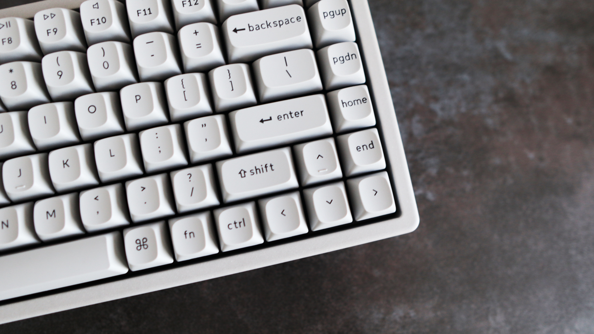 Keychron K2 HE Concrete Edition keyboard on desk