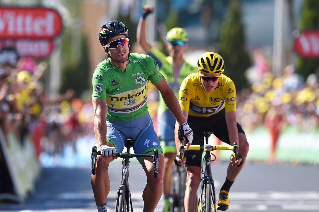 Peter Sagan takes a thrilling win ahead of Chris Froome for a green jersey, yellow jersey one-two