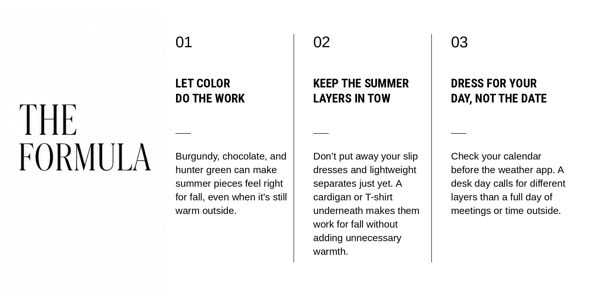 a three point formula for how to dress in winter weather