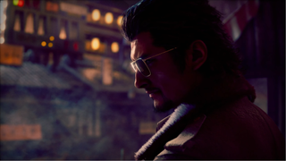 A man in sunglasses is set against a glowing city backdrop.
