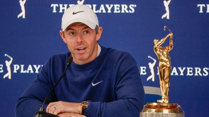 Rory McIlroy speaks to the press at The Players Championship