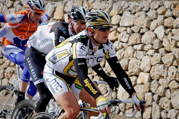 Bert Grabsch (HTC-Columbia), Jens Voigt (Saxo Bank) and Tom Stansnisker (Rabobank).