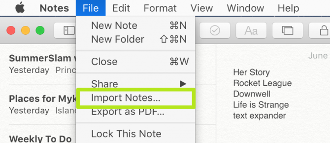 how to export evernote to another account