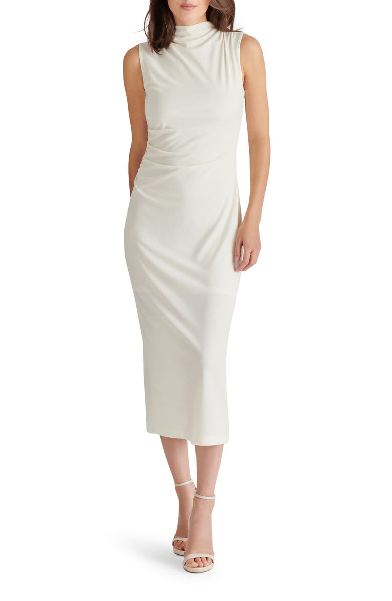 Mo Funnel Neck Matte Jersey Dress