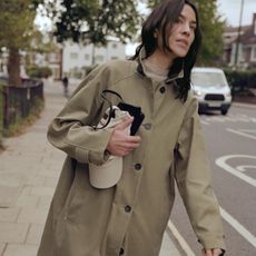 woman in trench coat