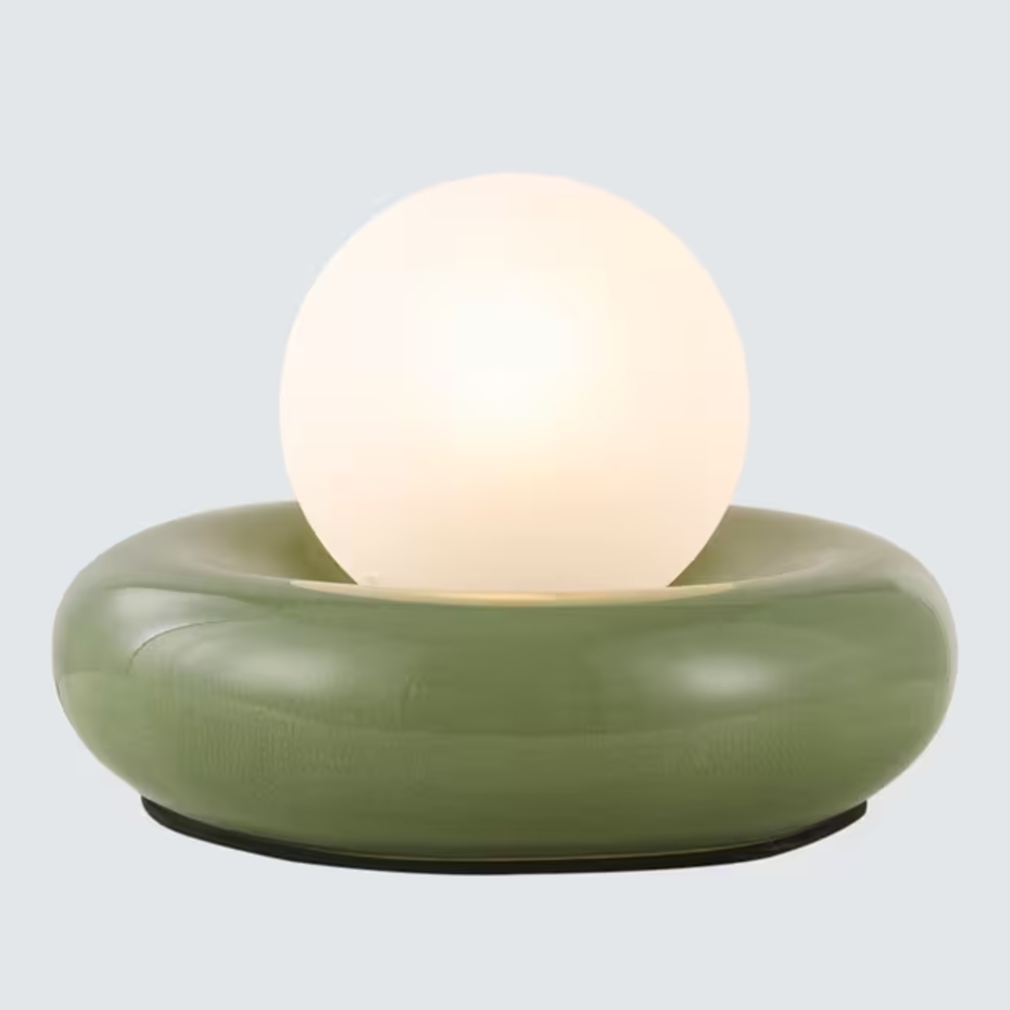 John Lewis Doughnut Table Lamp, Green