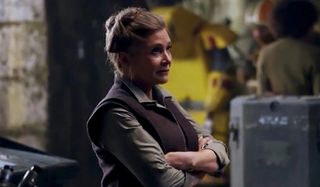 Carrie Fisher as General Leia the force awakens