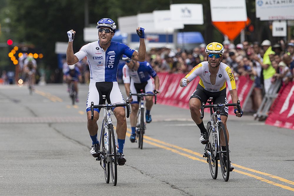 Unitedhealthcare teammates Carlos Alzate and Crystal Cup winner Hilton Clarke