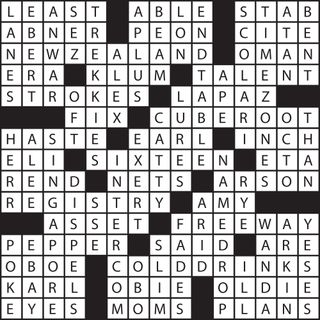 Crossword solution