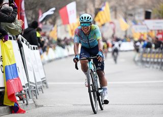 MONSERRAT SPAIN MARCH 27 Harold Martin Lopez of Colombia and Team XDS Astana during the 104th Volta Ciclista a Catalunya 2025 Stage 4 a 1887km stage from Sant Vicenc de Castellet to Montserrat Millenari 725m UCIWT on March 27 2025 in Montserrat Spain Photo by Szymon GruchalskiGetty Images