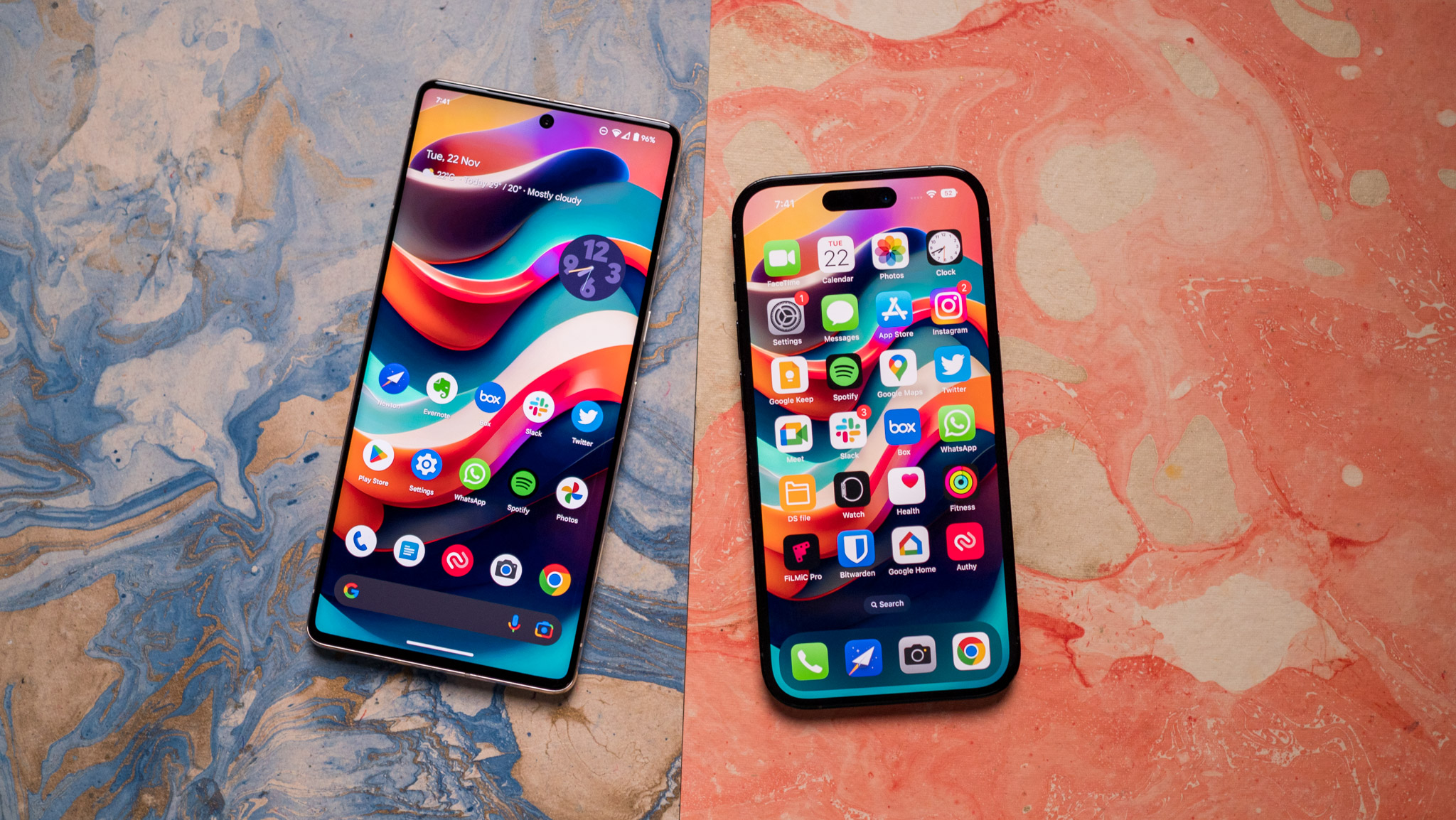 Google Pixel 7 Pro versus iPhone 14 Pro