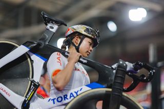 Japan's V-IZU track bike at the Paris Olympics