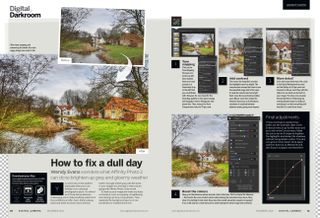 Affinity Photo 2 tutorial, explaining how to improve drab landscapes, in Digital Camera issue 288, December 2024