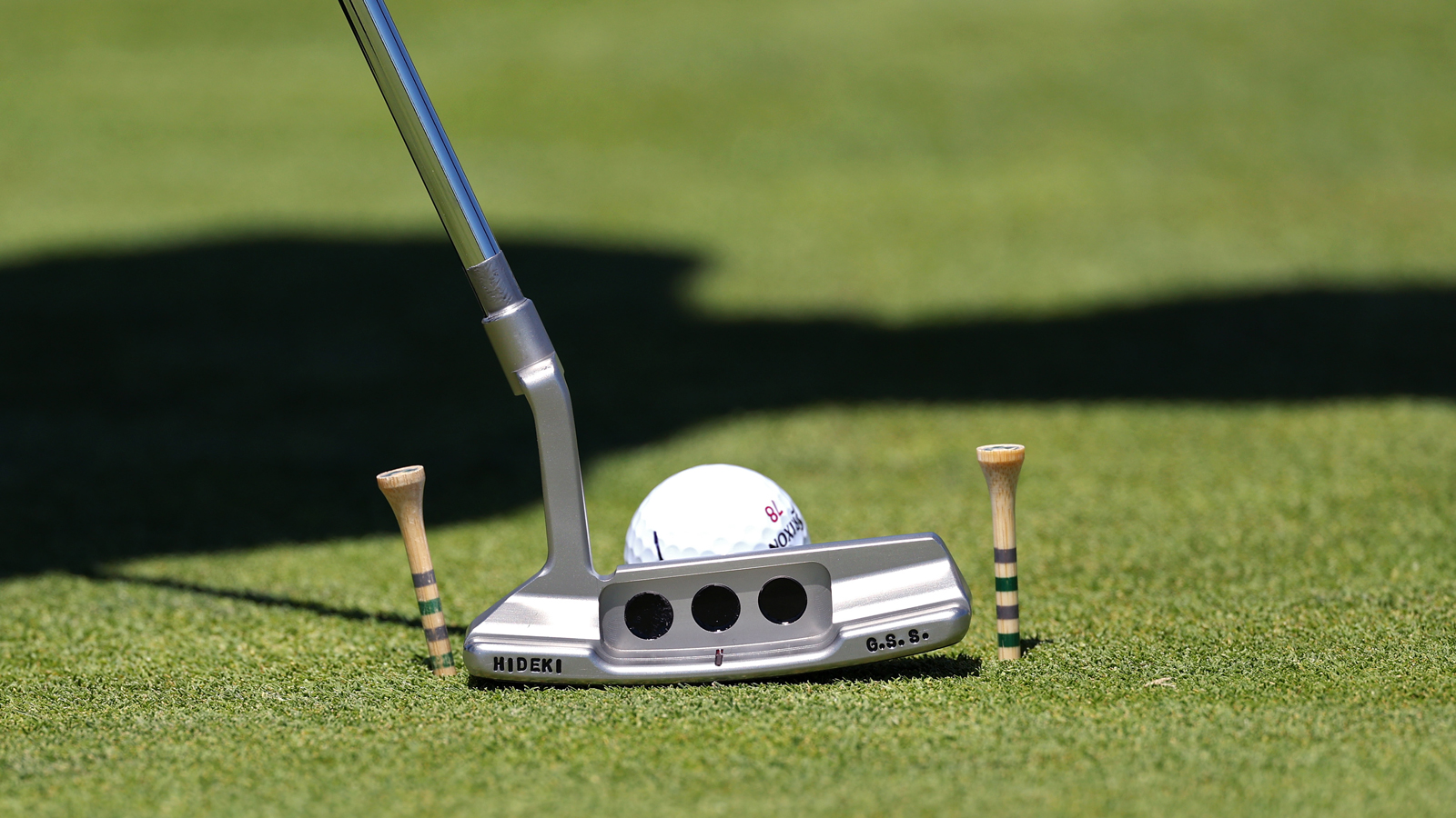 A close-up of the putter used by Hideki Matsuyama