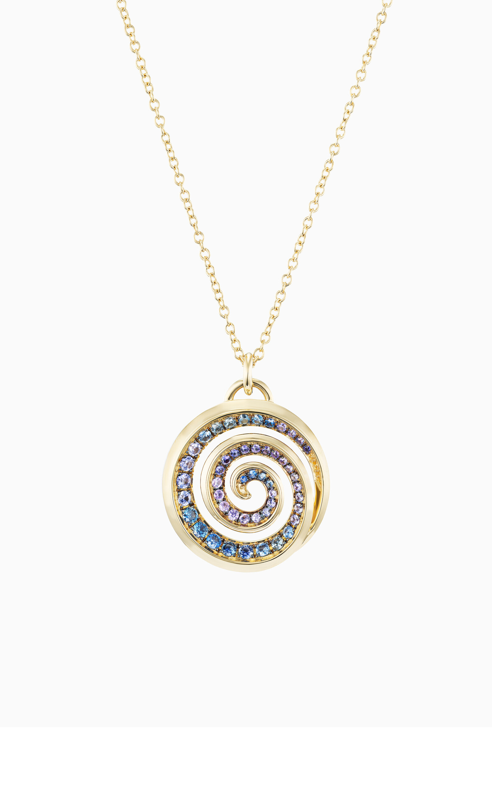 18k Yellow Gold Spiral Necklace