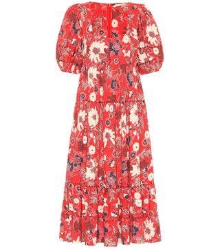 Nora Floral Patchwork Midi Dress