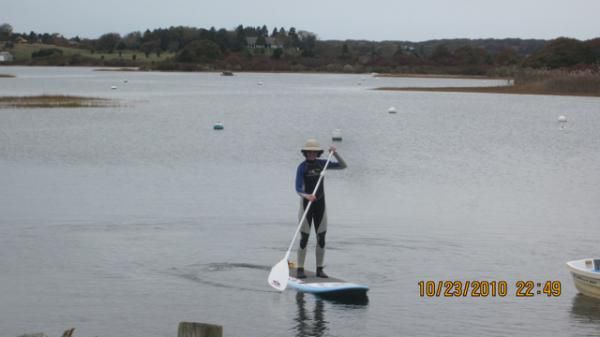 Mary McConneloug does some flat water paddling