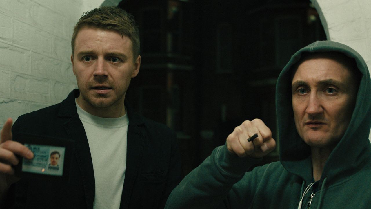 Jack Lowden and Tom Brooke in Slow Horses