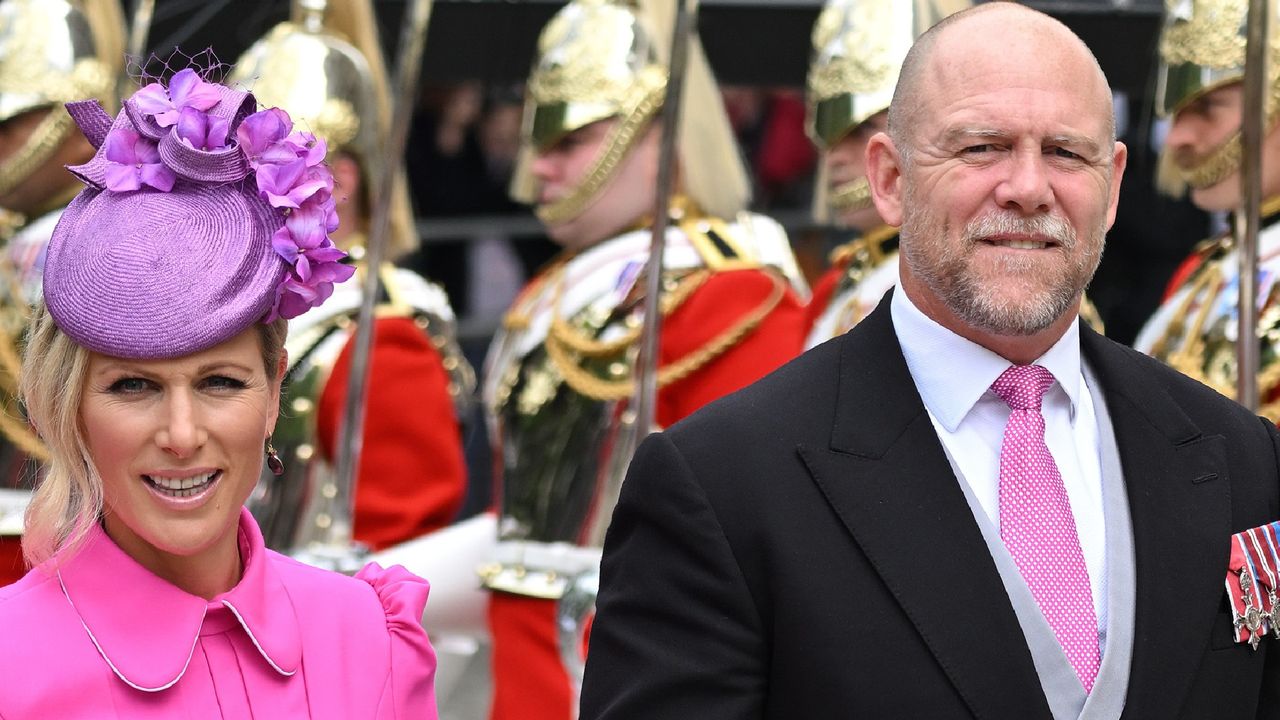 Zara Tindall and Mike Tindall attend the National Service of Thanksgiving at St Paul&#039;s Cathedral on June 03, 2022 in London, England. The Platinum Jubilee of Elizabeth II is being celebrated from June 2 to June 5, 2022, in the UK and Commonwealth to mark the 70th anniversary of the accession of Queen Elizabeth II on 6 February 1952.