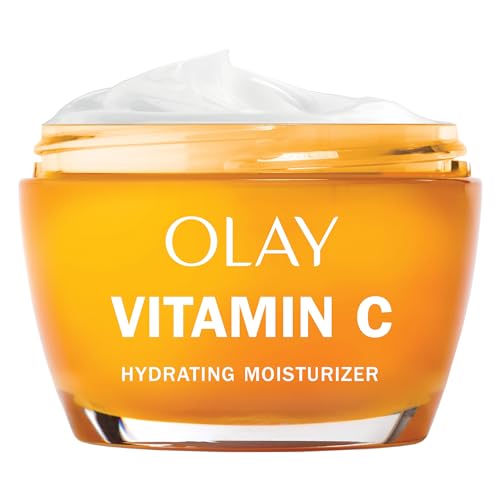 Olay Vitamin C Face Moisturizer, Brightening Cream for Women, Instant Hydration, Evens Tone, Dark Spot &amp;amp; Hyperpigmentation Reduction, Glowing Skin Care - Niaciniamide, Lactic Acid, 1.7 Oz