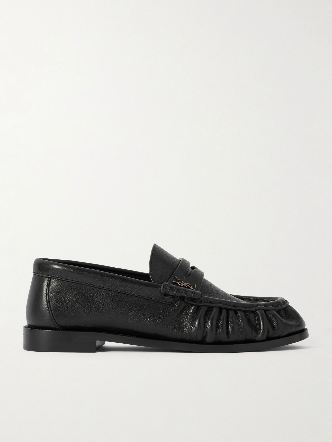 saint laurent black le loafer shoes