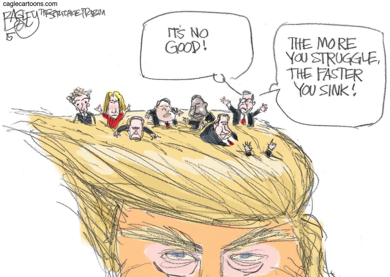 Political cartoon U.S. GOP Donald Trump 2016