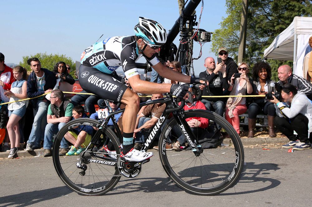 Gianluca Brambilla on the Mur de Huy.