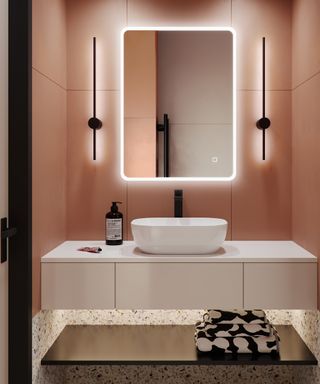 Evelyn Illuminated LED bathroom mirror idea with Bluetooth Technology