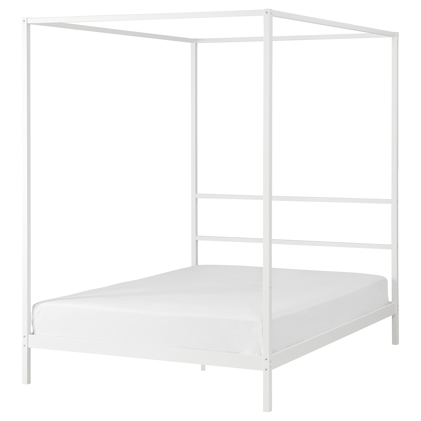 Vitarna Four-Poster Bed Frame - White/luröy Standard Double