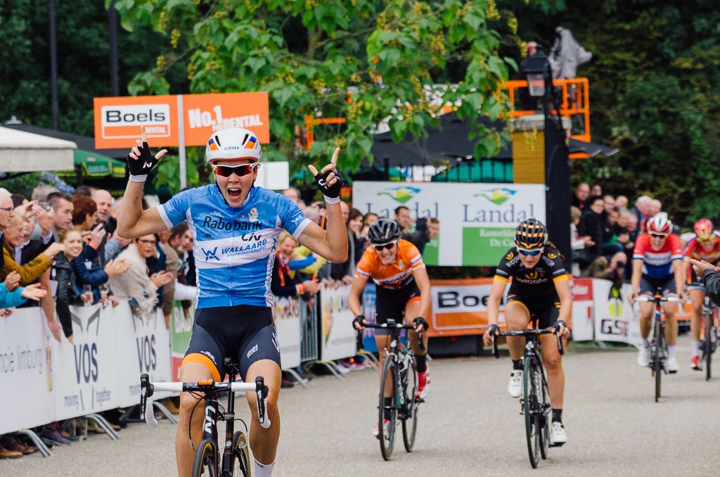Thalita De Jong (Ned) of Rabo Liv Women Cycling Team wins the final stage