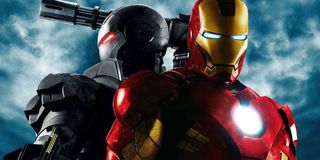 Iron Man 2 War Machine and Iron Man stand back to back