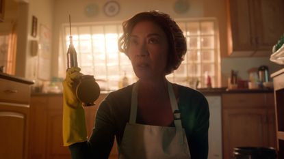 Michelle Yeoh as Mama Sun in episode 101 of The Brothers Sun