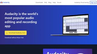 Website screenshot for Audacity