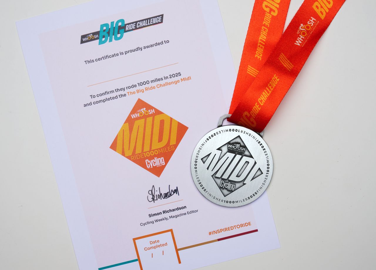 Big Ride Challenge finishers medals