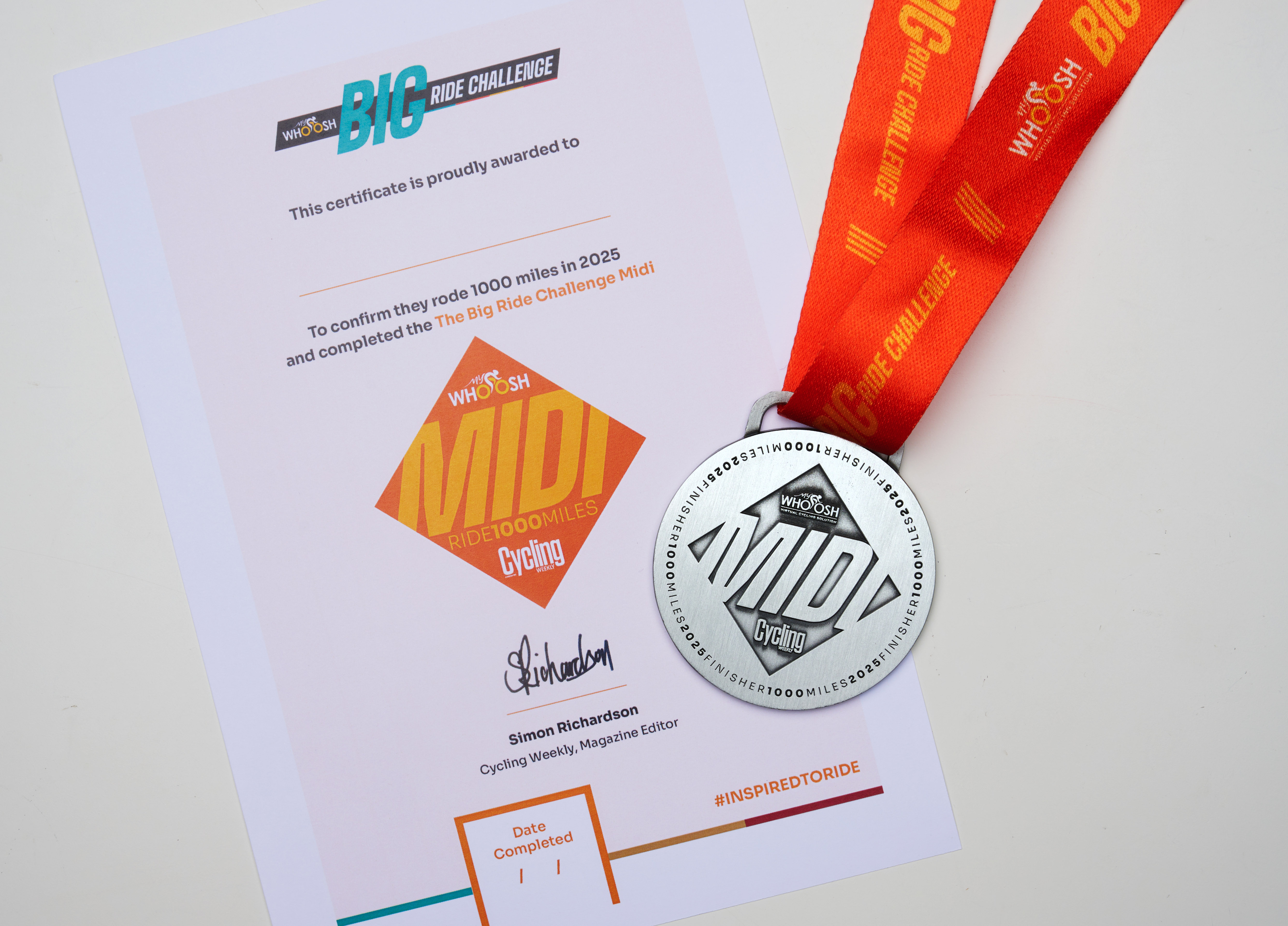 Big Ride Challenge Medallas de acabado