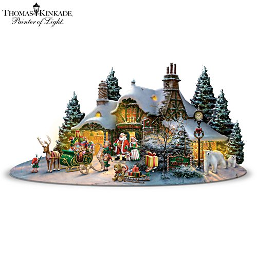 Thomas Kinkade Studios &#039;santa&#039;s Night Before Christmas&#039; Sculpture