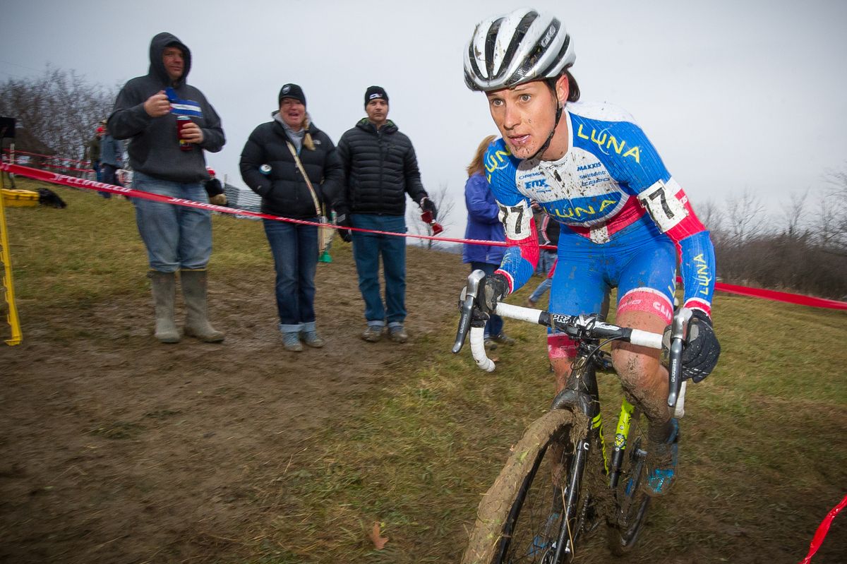 Katrina Nash (Luna) makes her way up Mt. Krumpit while in the lead
