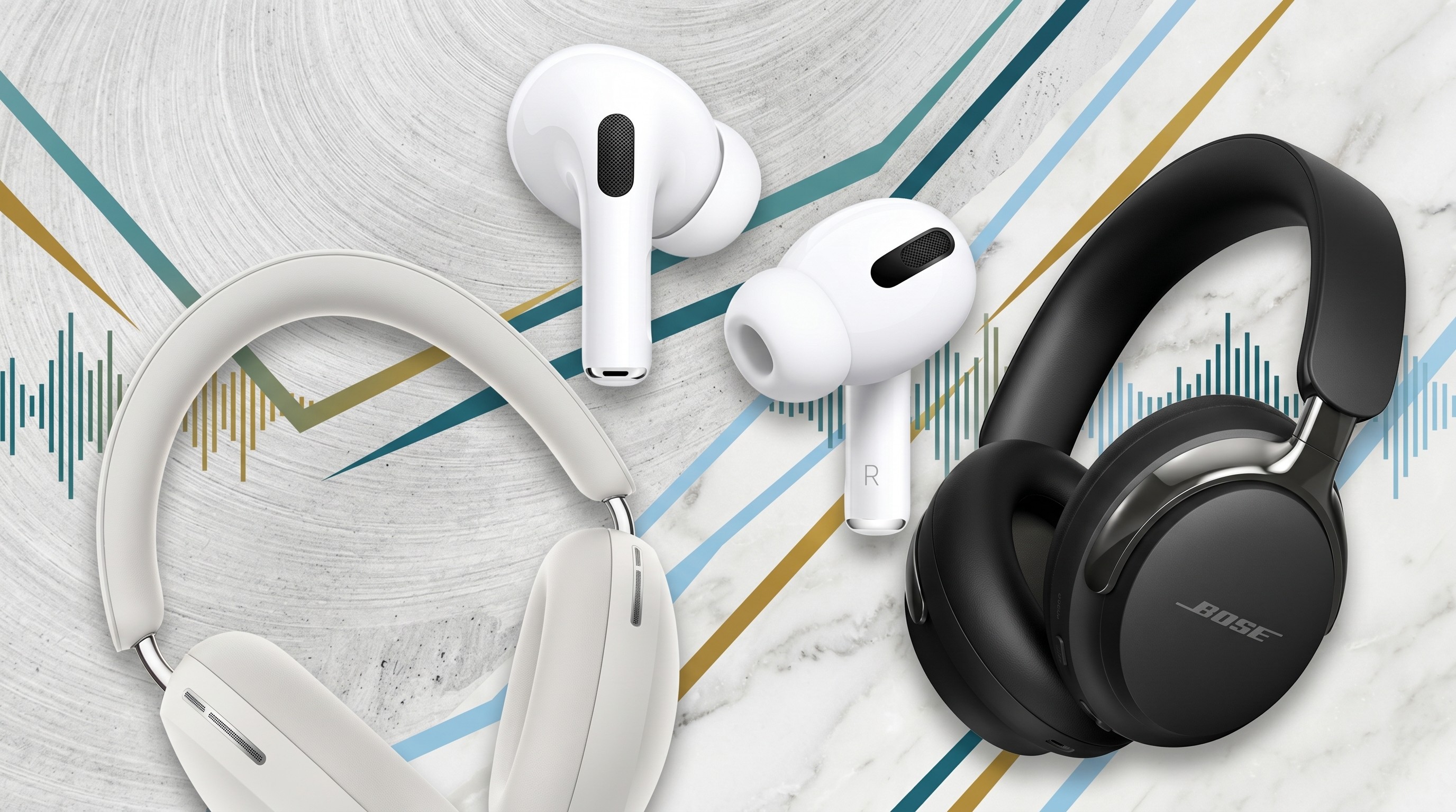 Sonos, Bose and Apple headphones 