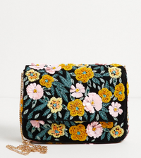 12. Spring Scene Floral Beaded Clutch Bag