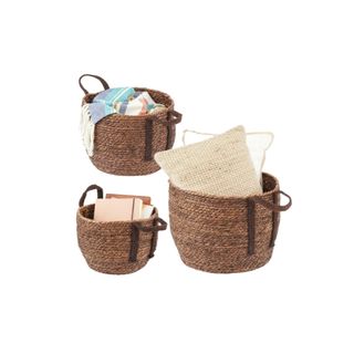 Braided Seagrass Woven Storage