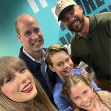 Taylor Swift, Prince William, Prince George, Princess Charlotte and Travis Kelce taking a selfie