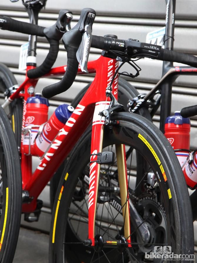 Custom paint for Katusha rider Luca Paolini