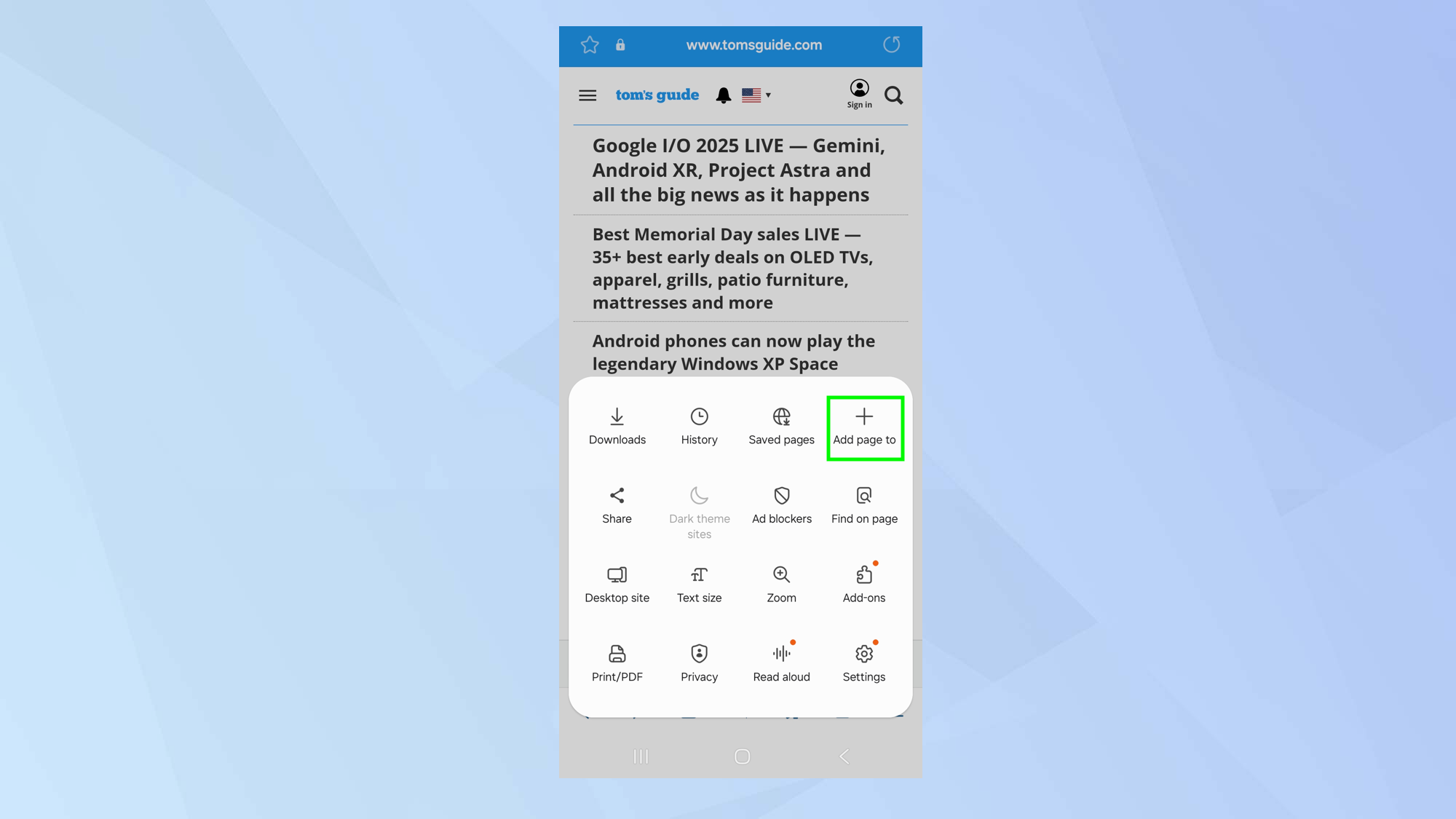 How to add a website to your Android home screen