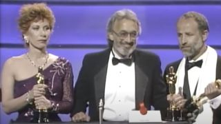 Stan Winston accepts the Oscar for Best Visual Effects alongside his colleagues at the 1980 Academy Awards