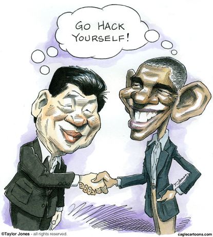 Editorial cartoon U.S. Xi Jinping Obama