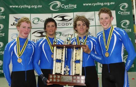 Victoria took home the Bill Young trophy for their win in the under 19 teams pursuit.