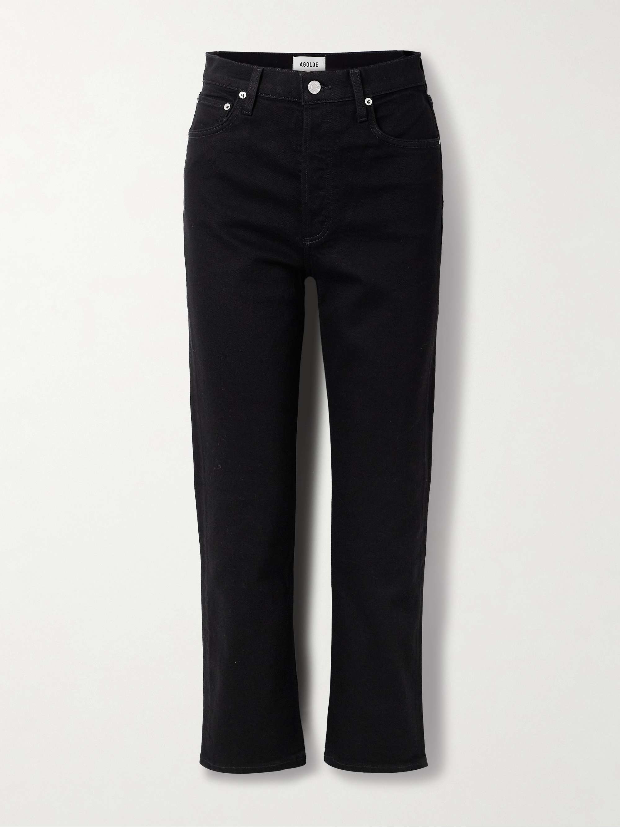 '90s Pinch Waist Cropped High-Rise Straight-Leg Jeans